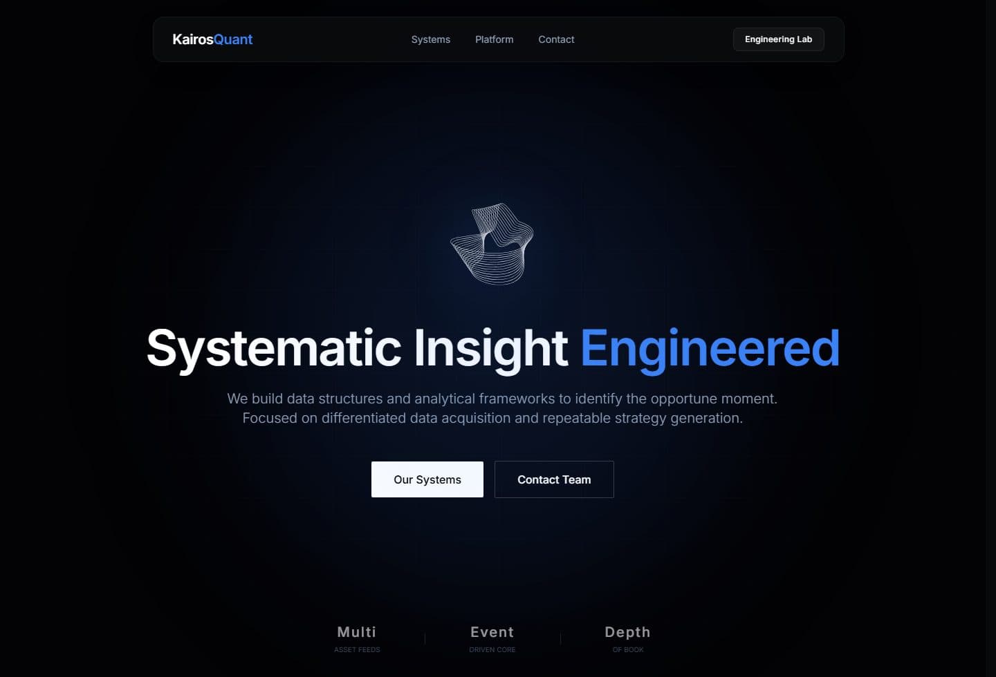 KairosQuant website preview