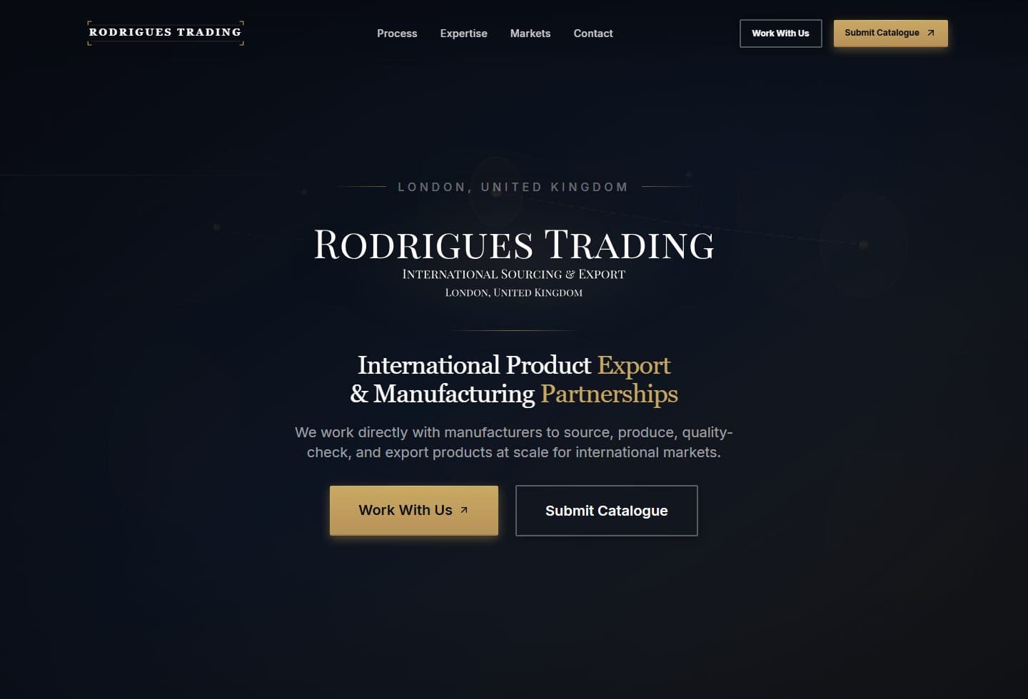 Rodrigues Trading website preview